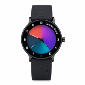 Charles Delon Waterproof Color-Changing Dial Watch- Black
