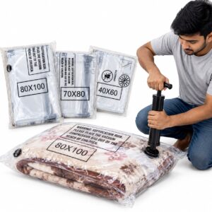 Premium Vacuum Compression Bags for Space Saving & Clothes Storage
